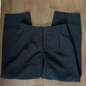 Black pleated pants SHORT length